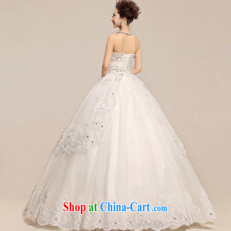 There is a light, decorated in bare chest lace skirts and elegant royal wedding dresses XS 5221 m White XXL, it's a, and shopping on the Internet
