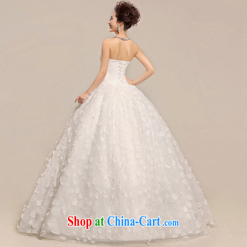 It's a simple and classy sweet sexy lace bare chest-waist graphics thin wedding dresses XS 5220 m White XXL, there's a, shopping on the Internet