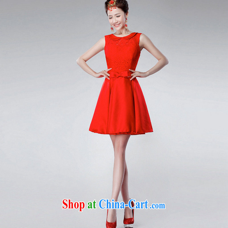 There is a red short dress 2014 new toast spring serving Korean dresses dresses annual dress XS 6623 red XXL, yet, and, shopping on the Internet