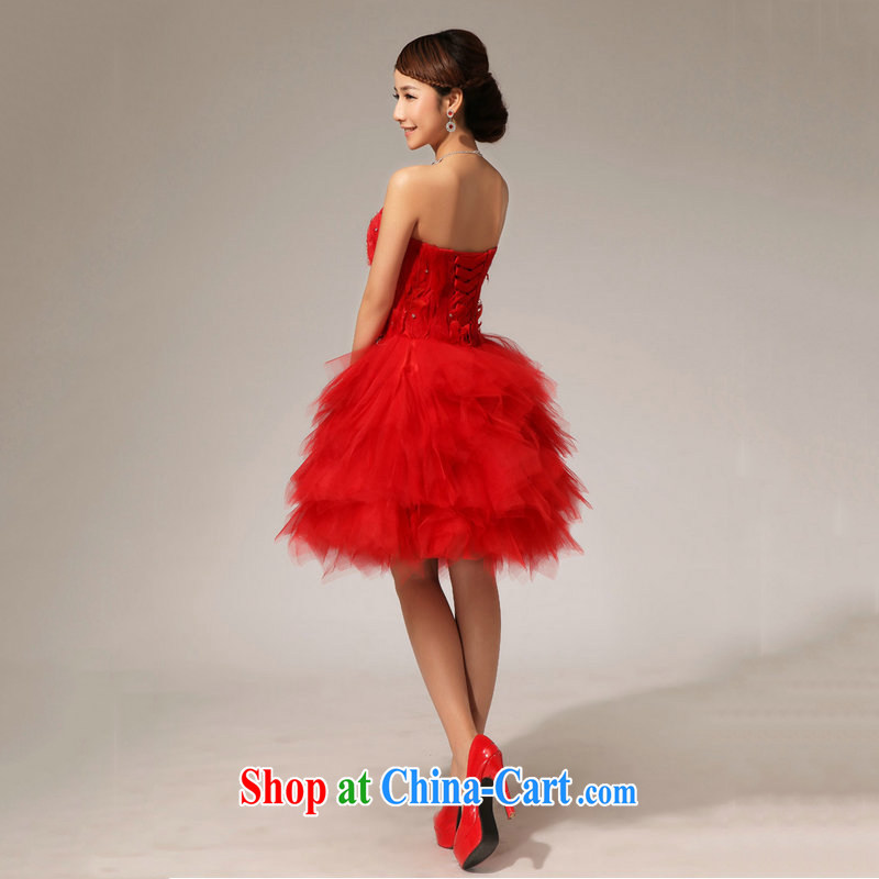 There is a short red, chest bare lace short skirt married women bows dress new boudoir honey short dress XS 6622 red XXL, there is a, and shopping on the Internet