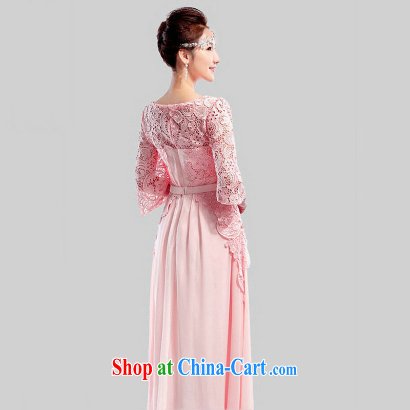 There's a wedding dresses bridal toast serving New 2014 Evening Dress married Korean wedding banquet long red XS 6620 meat pink XXL, yet, and, on-line shopping