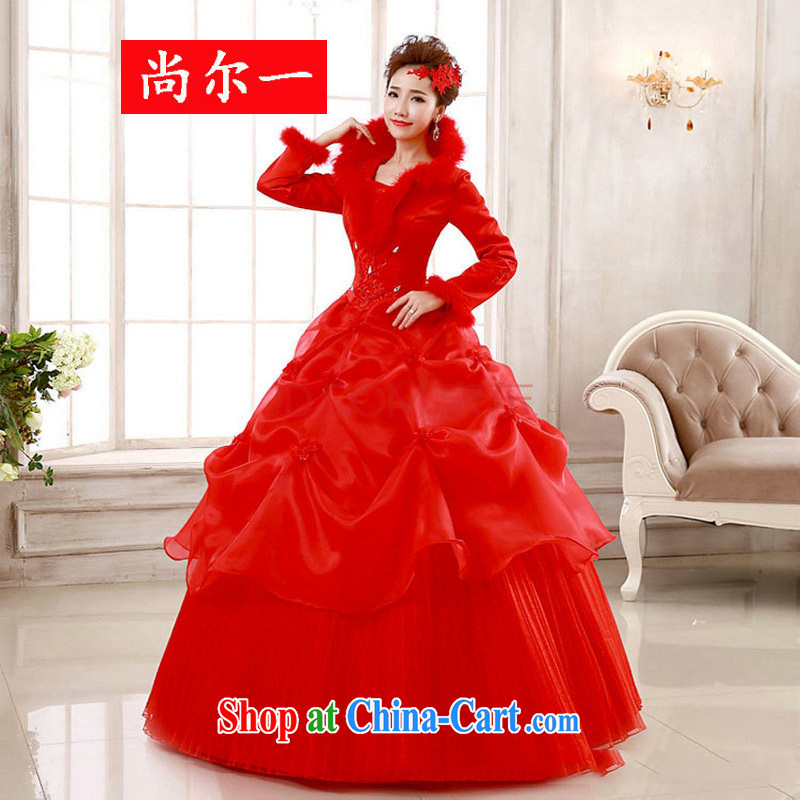 It's a winter wedding dresses 2014 new winter long-sleeved thicken the cotton wedding winter clothes bridal winter, 2081 YSB XXL red, there's a, shopping on the Internet
