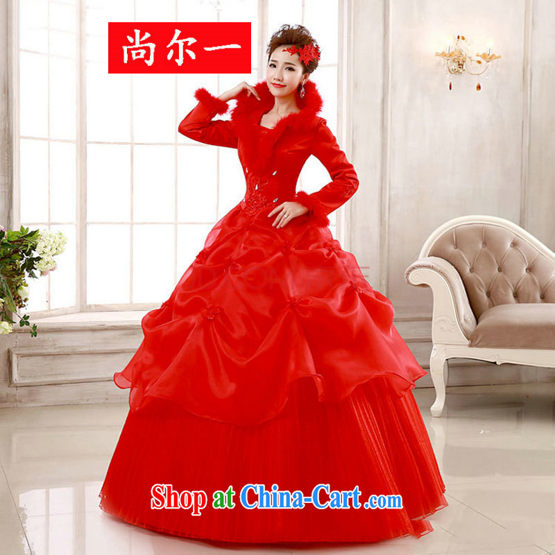 It's a winter wedding dresses 2014 new winter long-sleeved thicken the cotton wedding winter clothes bridal winter, 2081 YSB XXL red, there's a, shopping on the Internet