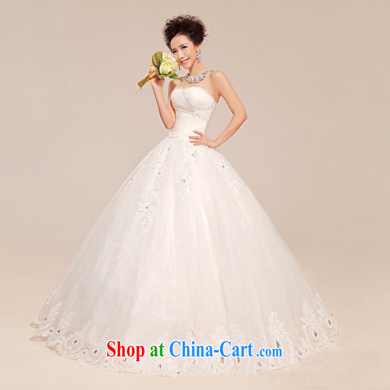 There is a Korean Style New erase chest skirts strap wedding dresses skirts XS 701 white XXL
