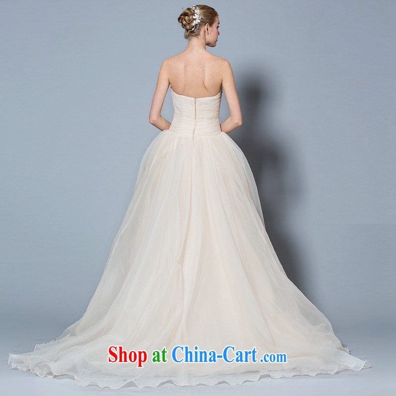 A yarn 2015 Korean-style vera wang Wang Wei wedding shaggy skirt high waist pregnant graphics thin wedding spring and summer, the champagne color XXL code 30 days pre-sale, a yarn, shopping on the Internet