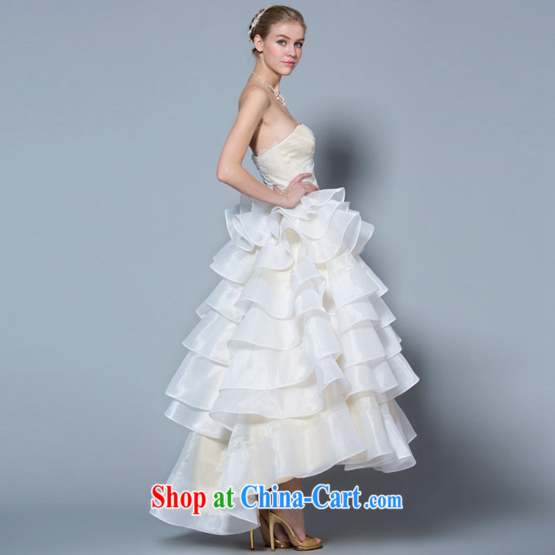 A yarn wedding dresses 2015 new erase chest short long shaggy, bridal wedding champagne color 40230984 champagne color XXL code 30 days pre-sale, a yarn, shopping on the Internet