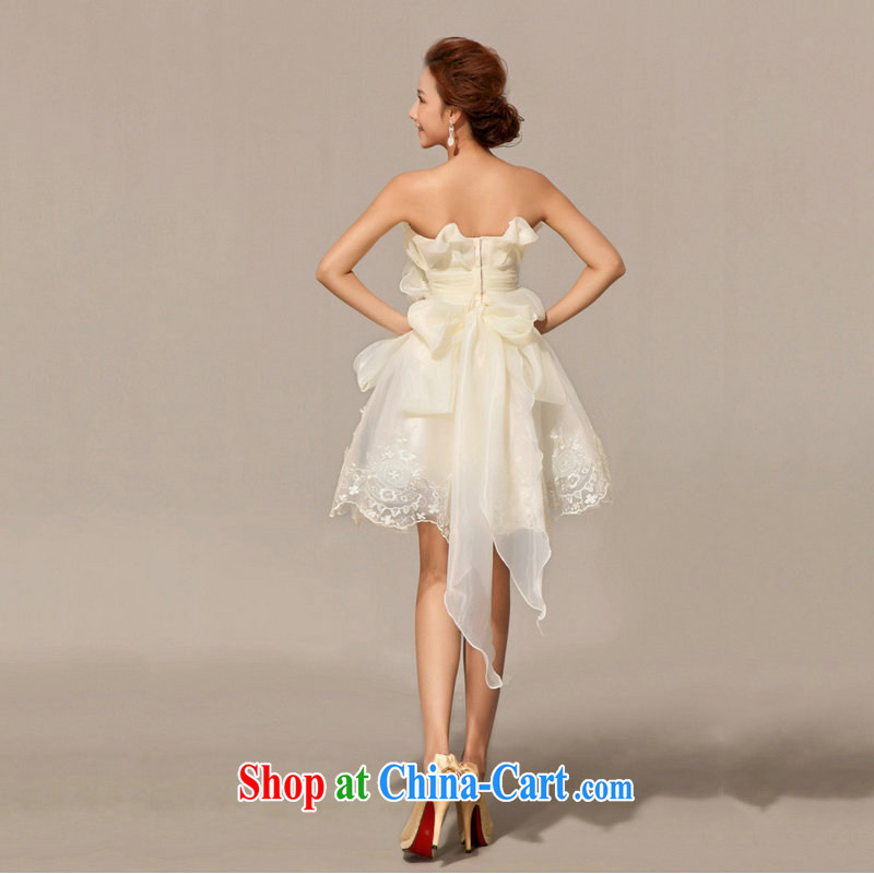 wedding dresses 2014, Princess Mary Magdalene chest marriages, short wedding dresses bridesmaid dresses small toast serving short paragraph 338 XS champagne color XXL, there's a, and shopping on the Internet
