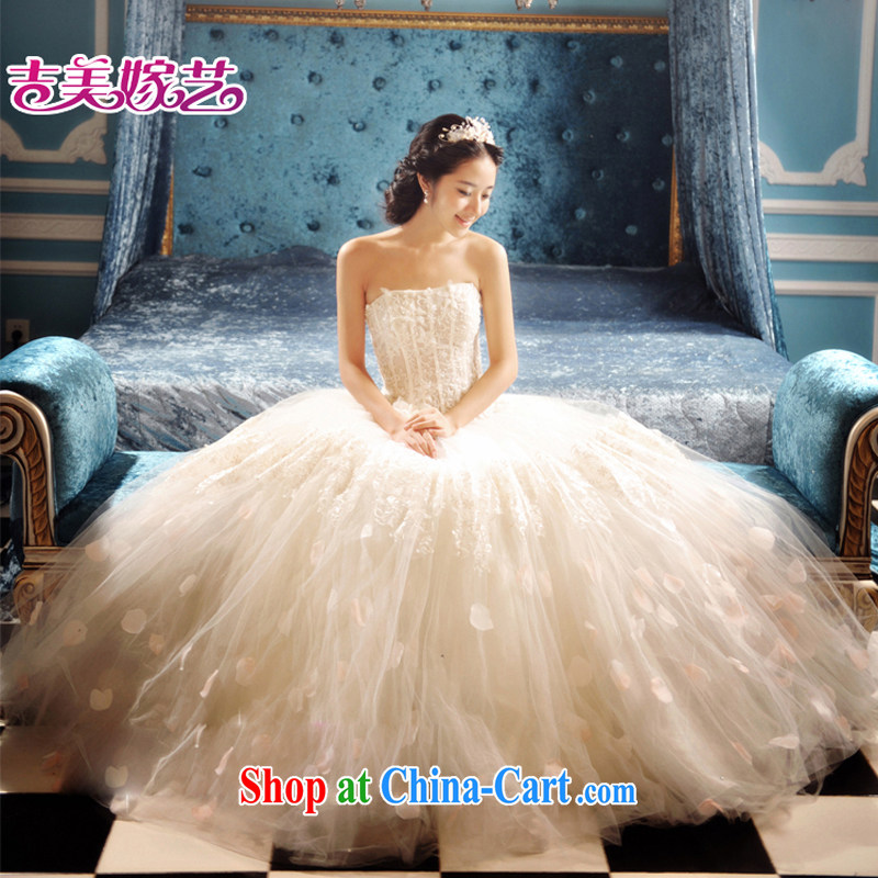 wedding dresses, marry us performing arts 2015 new erase chest Korean shaggy skirts HS 3057 bridal wedding white M