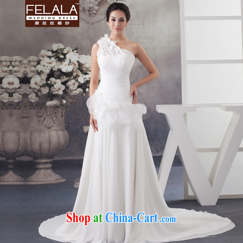 Ferrara upscale 2015 new Wang Wei wang vera winter the shoulder wedding small tail dress XL Suzhou shipping