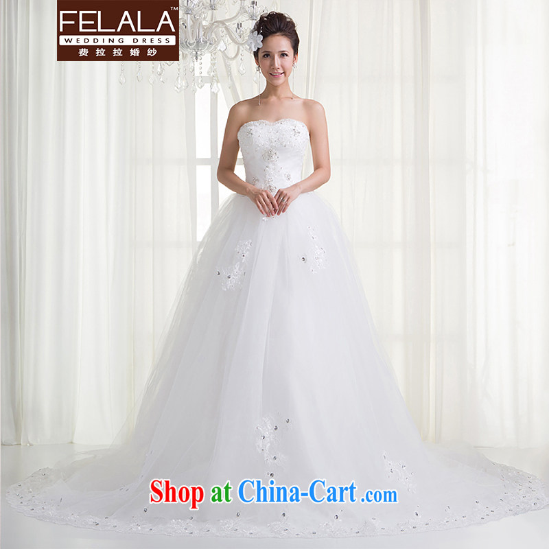 Ferrara 2015 new marriages Deluxe Big-tail wedding Korean video thin wiped his chest and leisurely wedding XL Suzhou shipping, La wedding (FELALA), shopping on the Internet