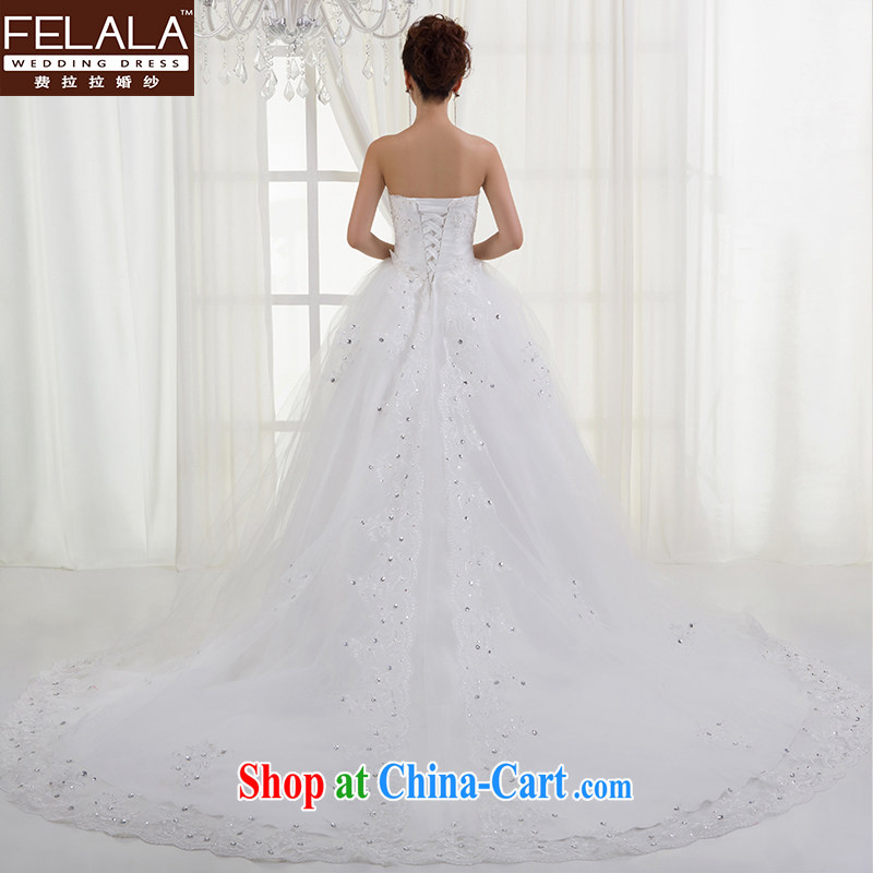 Ferrara 2015 new marriages Deluxe Big-tail wedding Korean video thin wiped his chest and leisurely wedding XL Suzhou shipping, La wedding (FELALA), shopping on the Internet