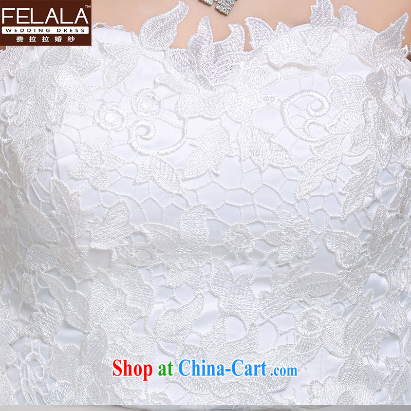 Ferrara 2015 new wiped his chest bridal wedding Korean Princess lace shaggy skirts and leisurely wedding spring, Suzhou XL shipping, La wedding (FELALA), online shopping