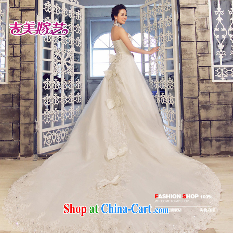 wedding dresses, marry us performing arts 2015 new erase chest Korean shaggy dress tail HT 3059 bridal wedding white XXXL