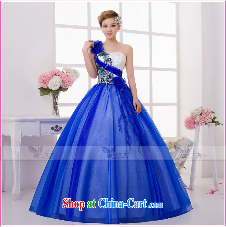 Mrs Alexa Lam growl Korean New 2014 single shoulder shaggy dress bridal wedding dress royal blue performance graphics thin wedding dresses 33,062 royal blue L pictures, price, brand platters! Elections are good character, the national distribution, so why buy now enjoy more preferential! Health