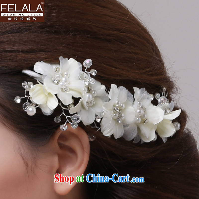 Ferrara jewelry bridal head-dress and a Korean-style lace flowers for wedding jewelry Pearl water drilling wedding hair accessories, La wedding (FELALA), online shopping