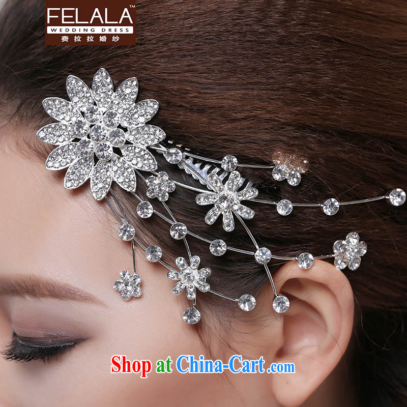 Ferrara 2015 new sweet Sun Flower water drill take marriages styling, combing trim with ornaments, La wedding (FELALA), shopping on the Internet