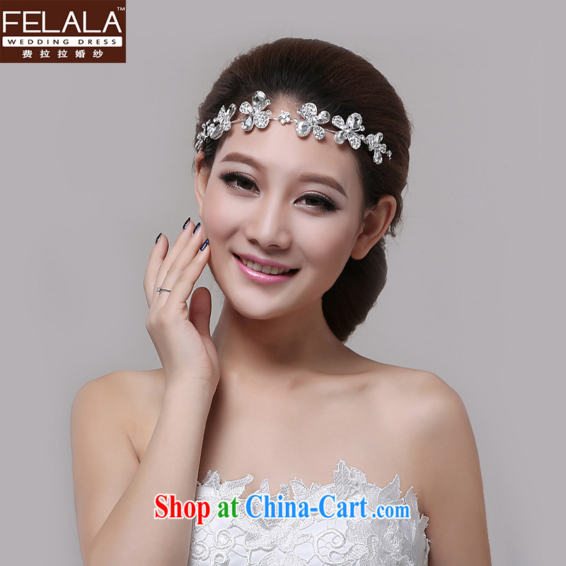 Ferrara bridal headdress white butterfly bride-trim water drill jewelry bridal jewelry wedding accessories