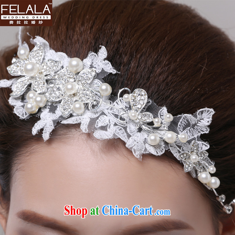 Ferrara bridal headdress Korean-style wedding hair accessories handmade lace pearl-The shadow building style wedding accessories, La wedding (FELALA), and, on-line shopping
