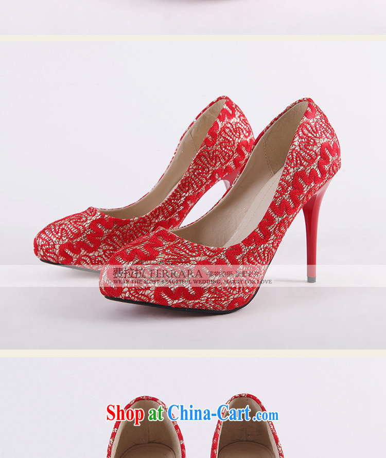 Ferrara 2014 New Red silk ballet shoes high-heel shoes Korean Princess single shoes bridal shoes bridal shoes 37 pictures, price, brand platters! Elections are good character, the national distribution, so why buy now enjoy more preferential! Health