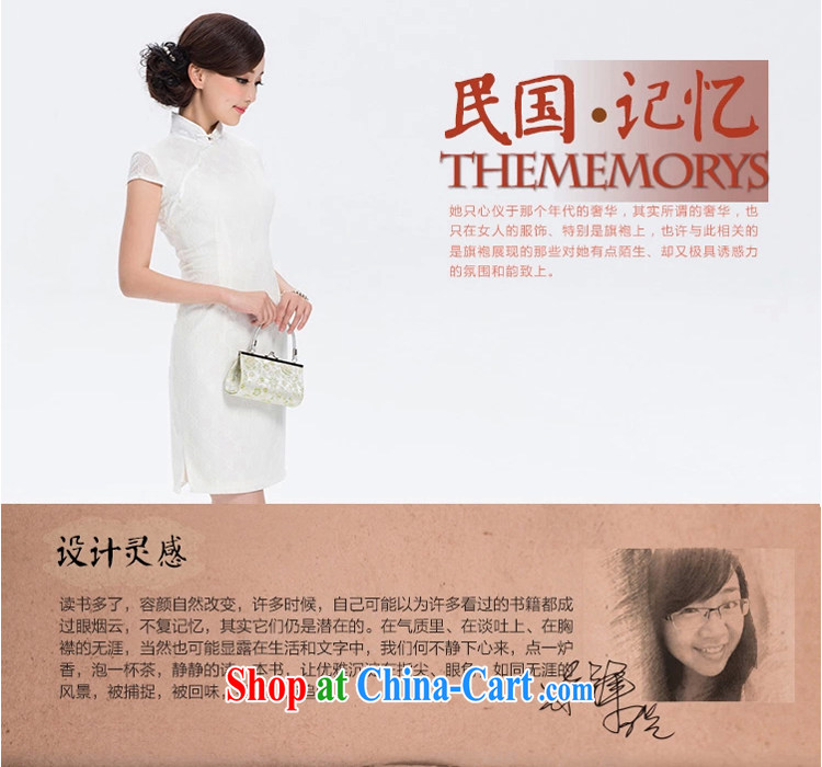 Once flick through proverbial hero Jade 2015 summer new lace improved short-sleeved dresses retro elegant qipao dresses white 2XL pictures, price, brand platters! Elections are good character, the national distribution, so why buy now enjoy more preferential! Health