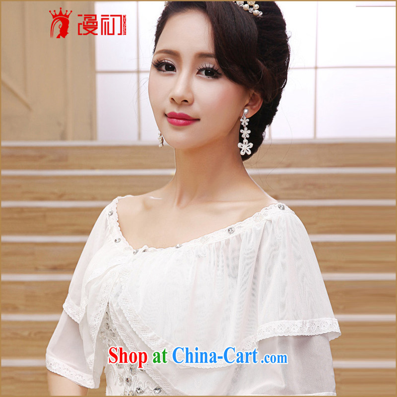 Early definition wedding dresses accessories bridal wedding dresses shawls Korean summer lace inserts drill gauze white shoulders, white, diffuse, and shopping on the Internet