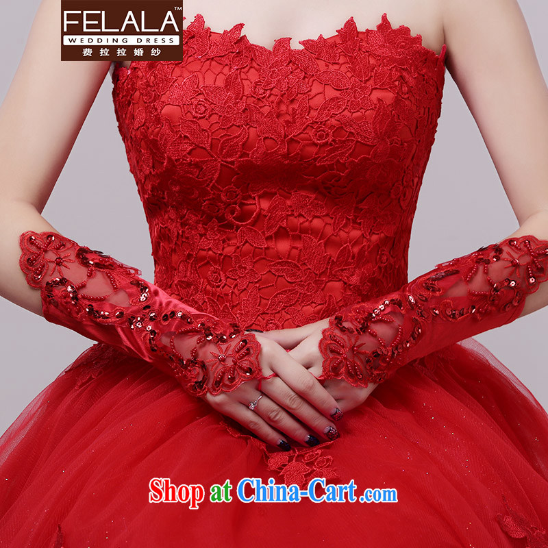 Ferrara bridal red mittens Korean-style Crescent lace long gloves wedding dresses wedding accessories, La wedding (FELALA), and, on-line shopping