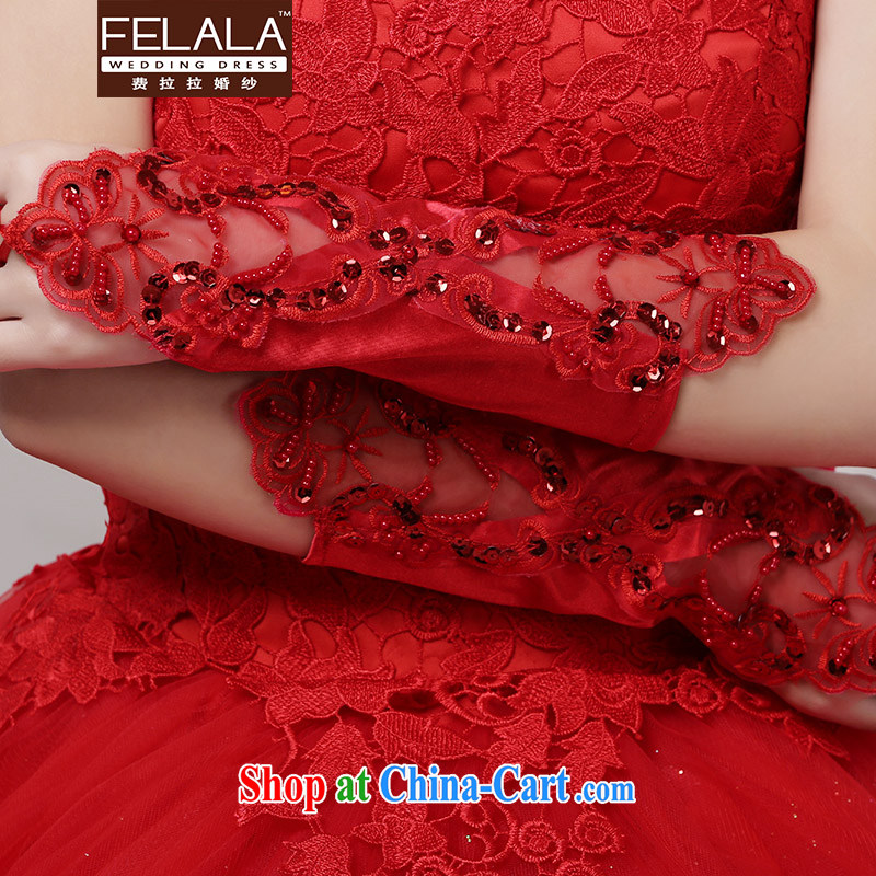 Ferrara bridal red mittens Korean-style Crescent lace long gloves wedding dresses wedding accessories, La wedding (FELALA), and, on-line shopping