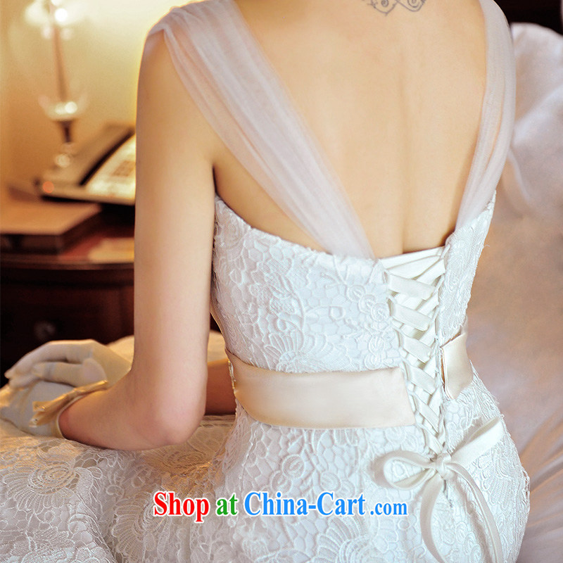 Garden small crowsfoot lace shoulder wedding dresses beauty, spring 2015 new tail strap bridal serving 21,490 S tail 100 CM tailored, garden, shopping on the Internet