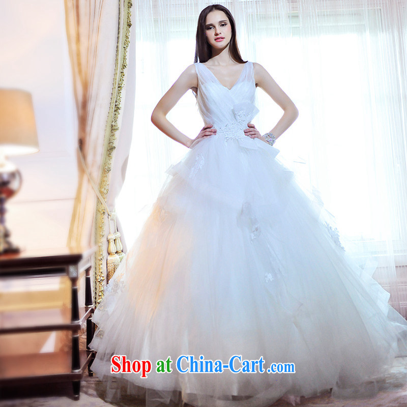 Garden 2015 new wedding dresses S 21,486 shoulder strap V collar with shaggy spring Korean wedding wood drill with, tailor-made