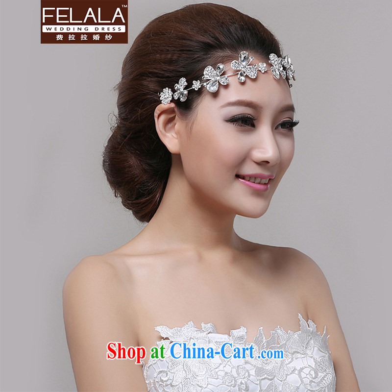 Ferrara bridal headdress white butterfly bride-trim water drill jewelry bridal jewelry wedding accessories, La wedding (FELALA), shopping on the Internet