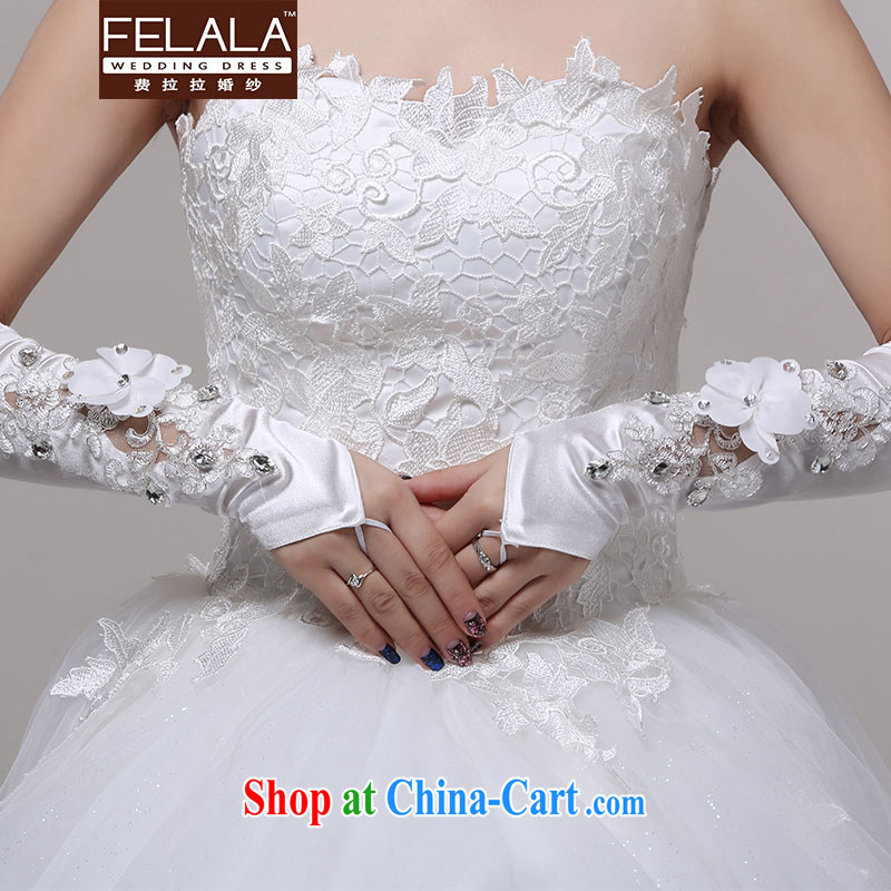 Ferrara new bridal gloves wedding accessories no means the terrace embroidered diamond Satin wedding dresses gloves
