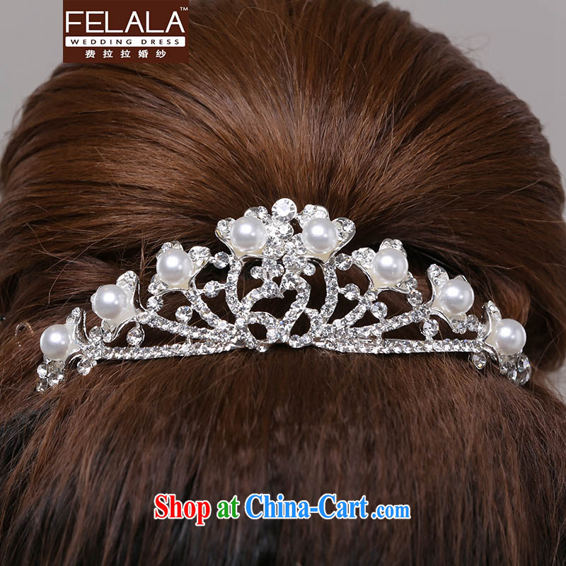 Ferrara marriages Silver a pearl large crown Korean-style wedding dresses wedding accessories, jewelry, La wedding (FELALA), shopping on the Internet