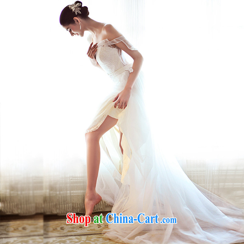 Garden spring 2015 new wedding dresses hanging must also shoulder with Korean tail white bridal wedding wood drill S 21,471 tail 100 CM tailored