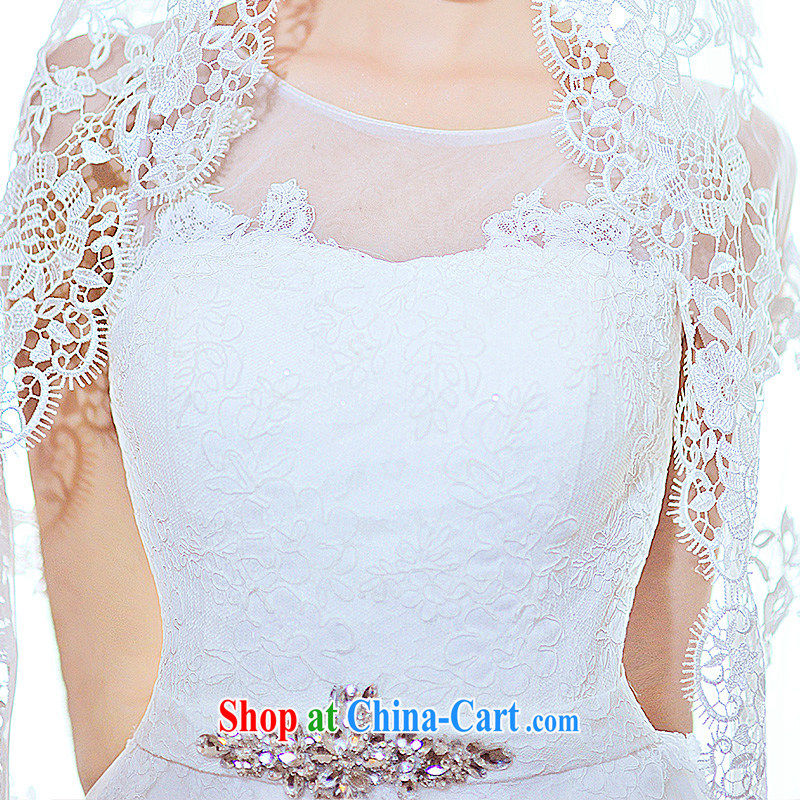 Garden spring 2015 new wedding dresses is also shoulder strap Korean version tail white bridal wedding wood drill S 21,471 tail 100 cm are tailored to full chamber-fang, shopping on the Internet