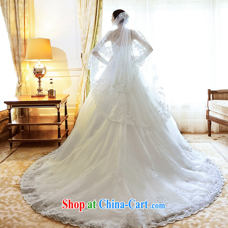 Garden 2015 new erase chest bridal wedding dresses lace Deluxe tail s 21,485 wedding spring, drag and drop the 100 CM tailored Garden, shopping on the Internet