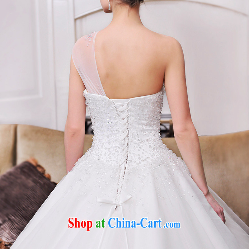 Spring 2015 new bride deluxe wedding dresses wedding wiped his chest single crystal shoulder strap tail wedding S 21,483 80 CM tailored, garden, shopping on the Internet