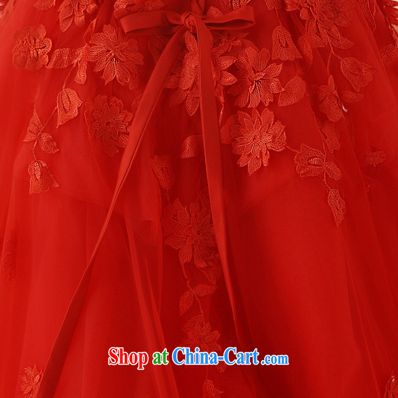 Garden 2015 new erase chest flower vera wang style small tail red wedding dresses s 1376 red tail 30 CM 173 - M, garden, shopping on the Internet