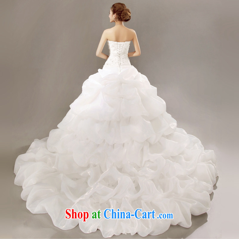 Dream of the day wedding dresses 2015, Japan, and South Korea Deluxe Big shaggy tail wedding dress H 5633 white tailored to dream of the day, shopping on the Internet