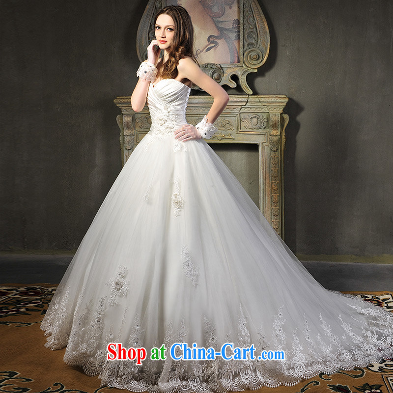 Garden 2015 summer new Korean-style Princess Mary Magdalene chest wedding dress elegant lace, Japan, and South Korea wedding dresses S 601 with paragraph 165 - M, garden, shopping on the Internet
