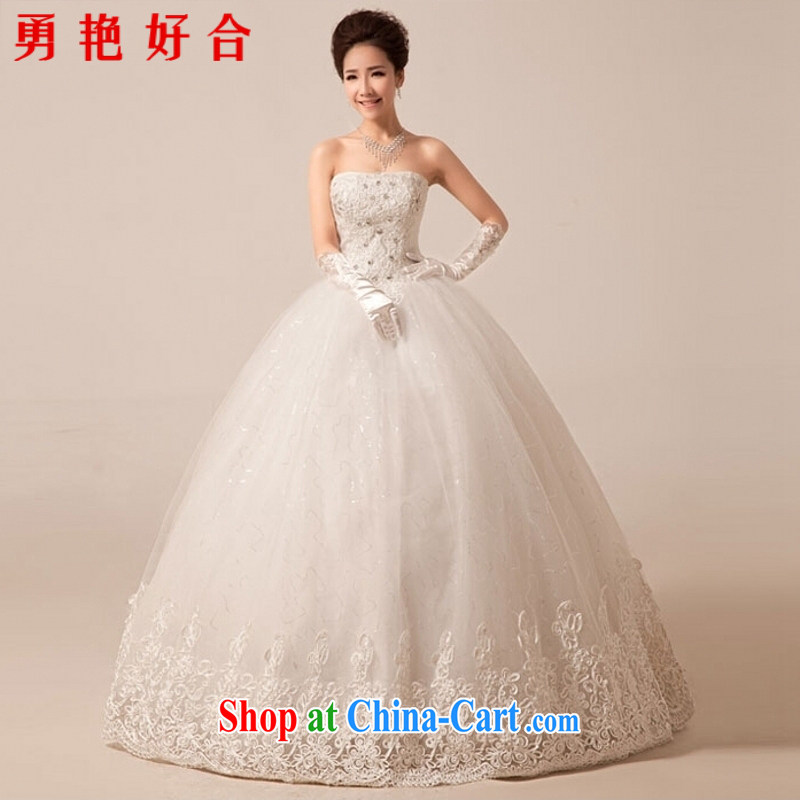 In accordance with the preceding yarn wedding dresses new 2015 waist in bare chest sweet Korean diamond jewelry large tail wedding with white tail. Size, and have the courage and stunning, and shopping on the Internet