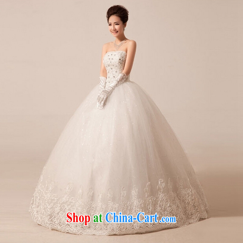 In accordance with the preceding yarn wedding dresses new 2015 waist in bare chest sweet Korean diamond jewelry large tail wedding with white tail. Size, and have the courage and stunning, and shopping on the Internet