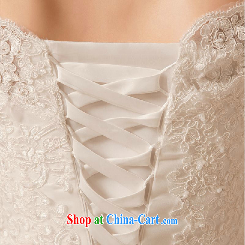 In accordance with the preceding yarn wedding dresses new 2015 luxury one shoulder lace-tail sweet Princess tie-down wedding white-tail up to size is not final, Yong Yan good offices, shopping on the Internet
