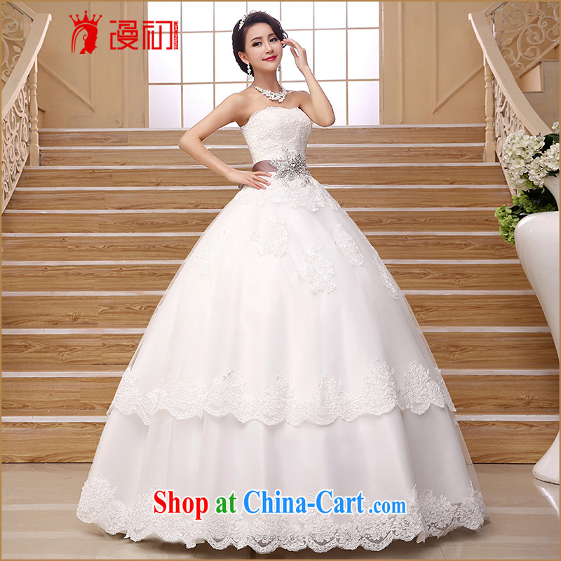 Early definition 2015 new, wipe it off his chest, wedding Korean modern luxury lace diamond jewelry bridal wedding dresses white XL, diffuse, and shopping on the Internet