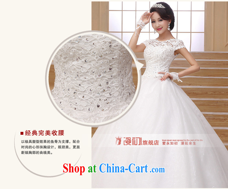 Early definition 2015 new stylish wedding elegant retro upscale lace field shoulder wedding white with shaggy skirts white L pictures, price, brand platters! Elections are good character, the national distribution, so why buy now enjoy more preferential! Health