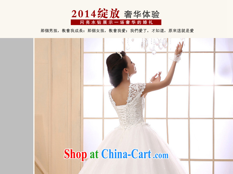 Early definition 2015 new stylish wedding elegant retro upscale lace field shoulder wedding white with shaggy skirts white L pictures, price, brand platters! Elections are good character, the national distribution, so why buy now enjoy more preferential! Health
