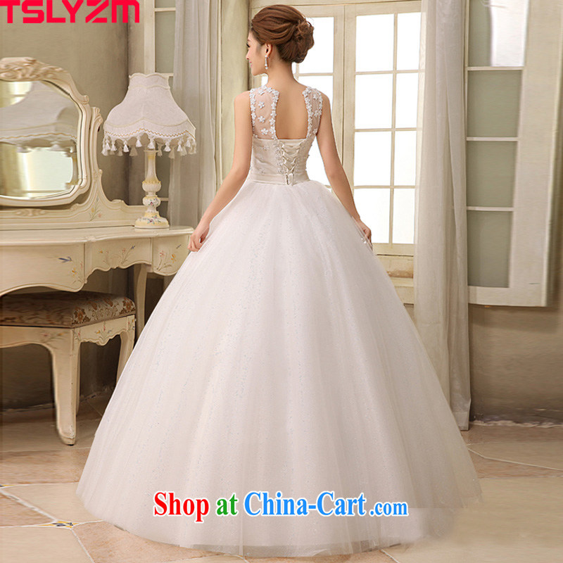 The angels, in accordance with new 2015 wedding dresses bridal shoulders back exposed dress flowers Korean pregnant women the code with white minimalist wedding dresses sexy Openwork back exposed white XXL, Tslyzm, shopping on the Internet