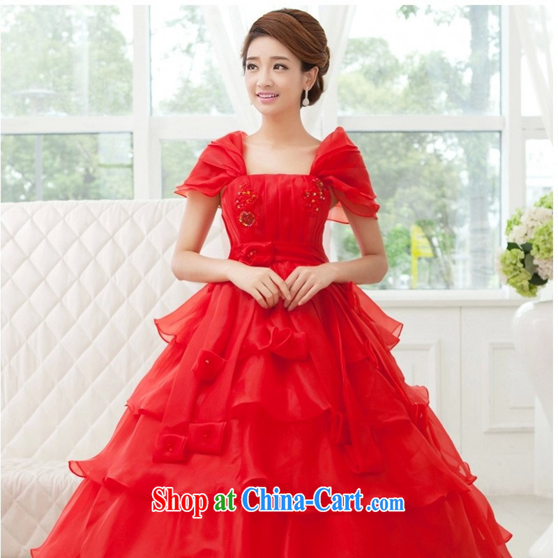 Love so Peng 2014 autumn and winter, not stomach high waist Korean cake skirt with graphics thin large code binding with pregnant women bridal wedding red customers to size up to do not return, love so Pang, shopping on the Internet