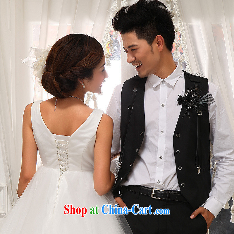 Love, Norman spring 2014 new strap with pregnant women high waist wedding Korean version simple and pregnant women wedding Korean wedding white L pieced, love so Pang, shopping on the Internet
