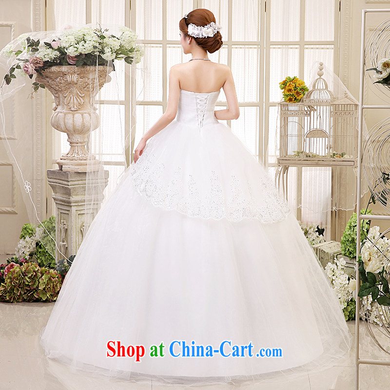 The United States, wedding dresses 2015 new Korean Princess bride wedding wiped Chest straps stylish sweet flowers, cultivating graphics thin H - 40 white XXL code waist 2.3 feet, and the US (Imeinuo), online shopping