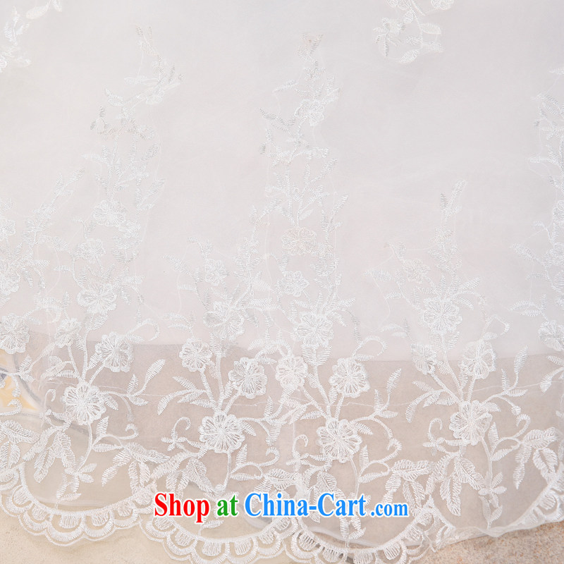 The United States and the tail wedding 2015 new sweet lace-tie-erase chest wedding dresses Korean Beauty Princess graphics thin H - 27 white tail, XXL, the United States, (Imeinuo), online shopping